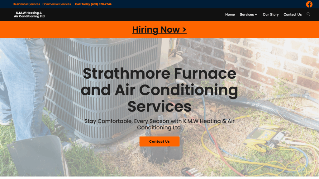 Strathmore Furnace and Air Conditioning Website