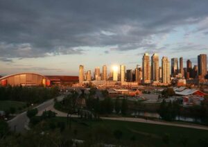 Alberta contractor Marking blog with image of downtown Calgary